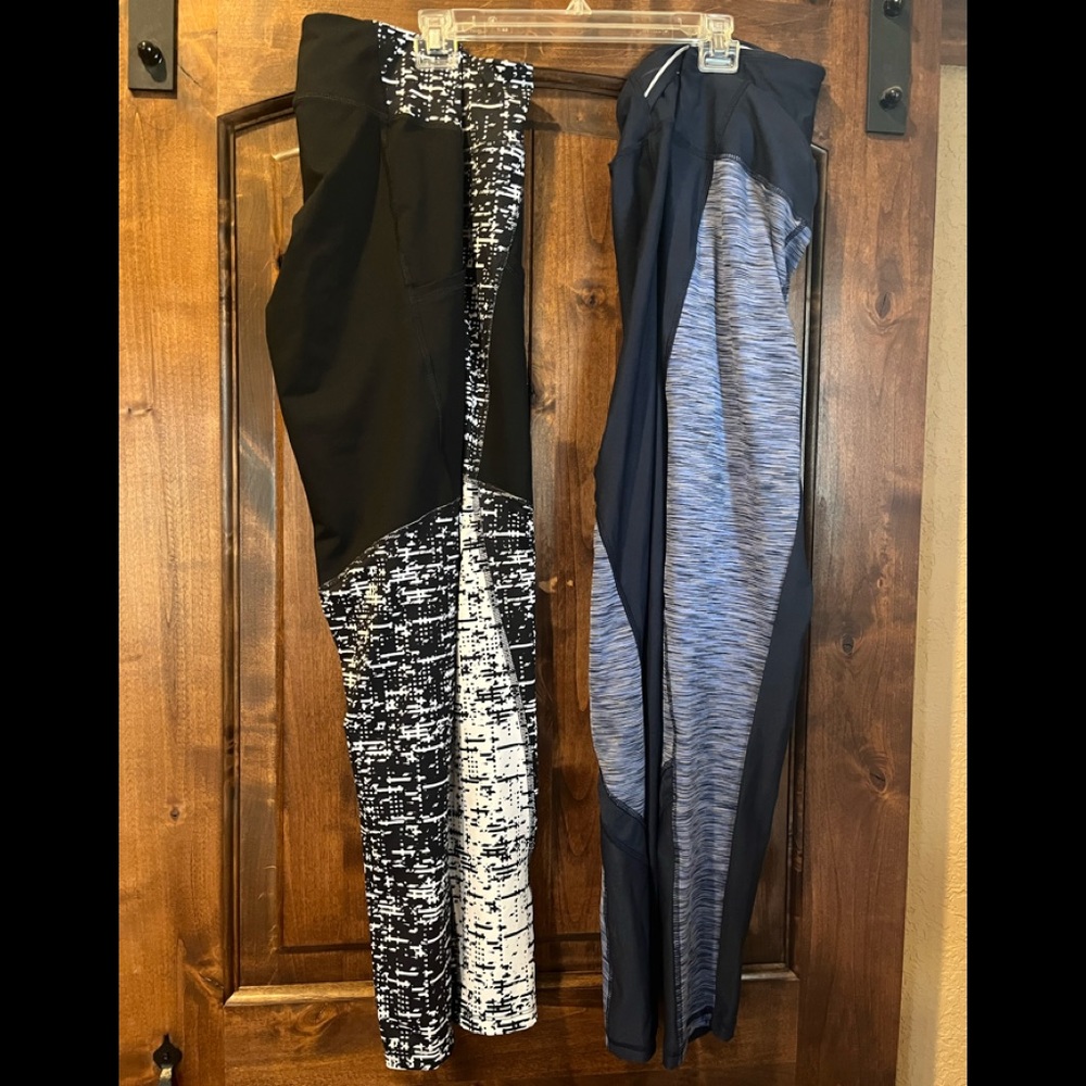 Two pairs of spandex leggings